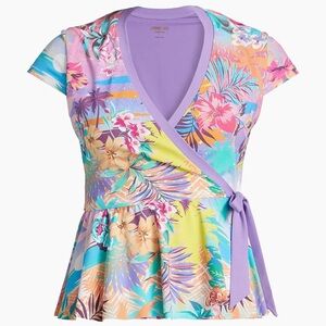 Johnny Was Zeru Wrap Tankini Top Size Small New With Tags